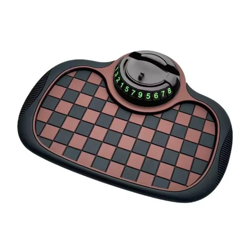 Коврик антискользящий для телефона с табличкой для номера на торпеду автомобиля (4bdb9f58)