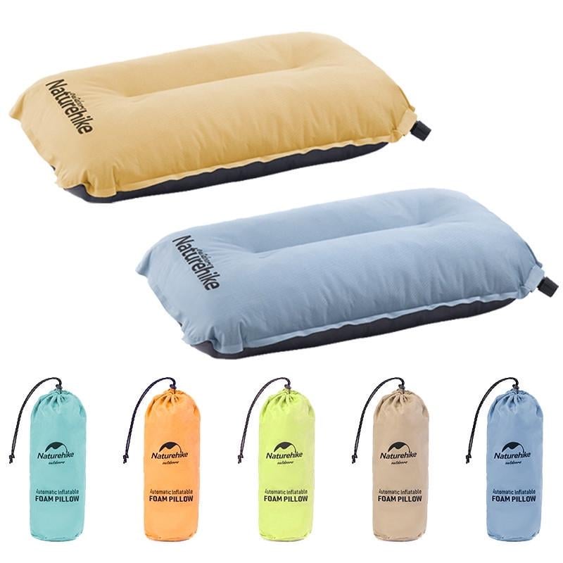 Подушка самонадувна Naturehike Sponge automatic Inflatable Pillow NH17A001-L light Blue - фото 3