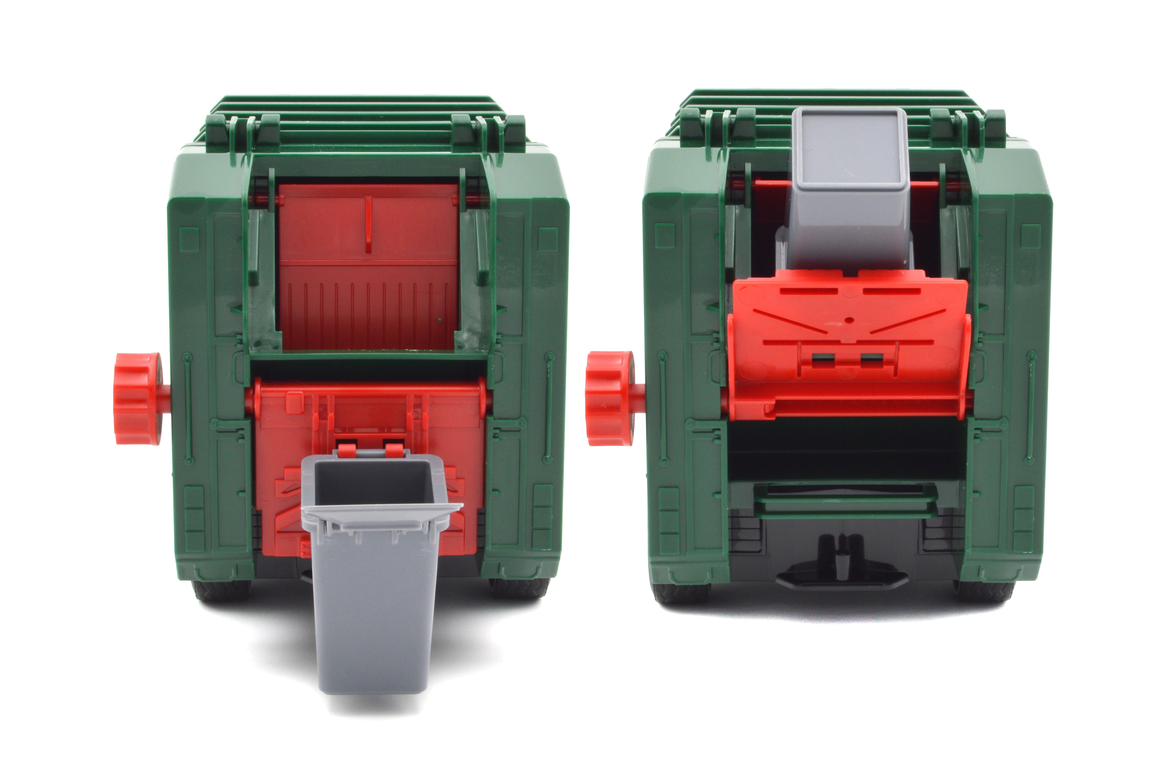 Машинка Мусоровоз с баками для мусора 666-13R инерция/звук/свет - фото 4 Машинка Мусоровоз с баками для мусора 666-13R инерция/звук/свет - фото 4