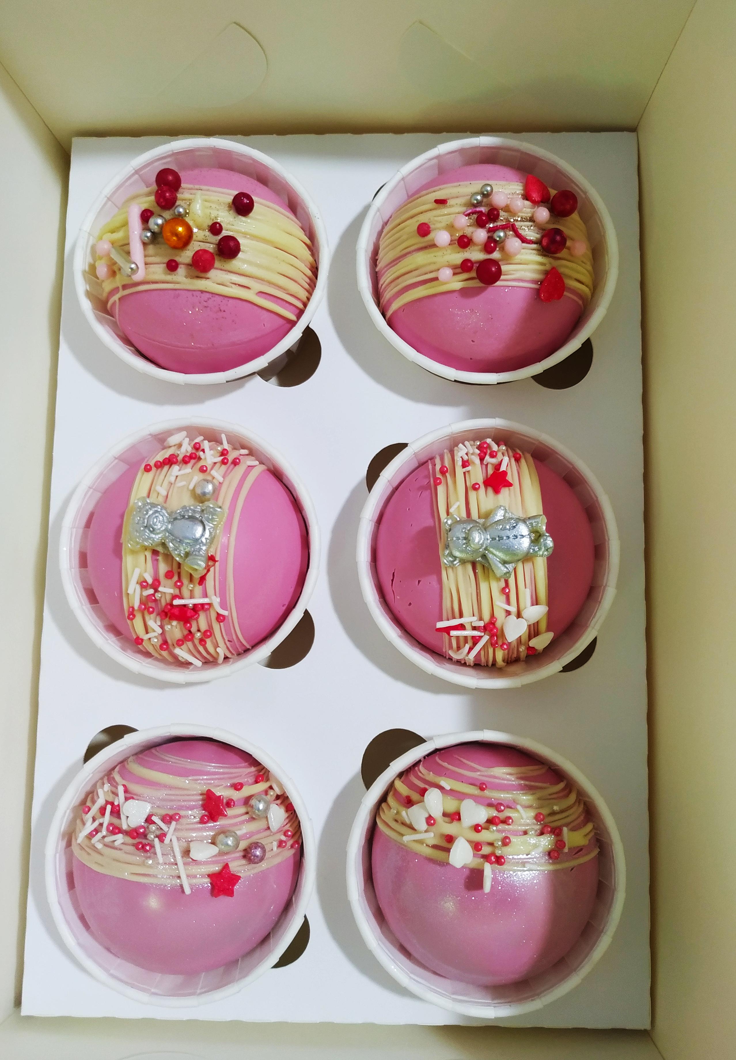 Набор шоколадных бомбочек Mr.Plum Рink bear 6 шт. d 5,5 см 240 г - фото 4