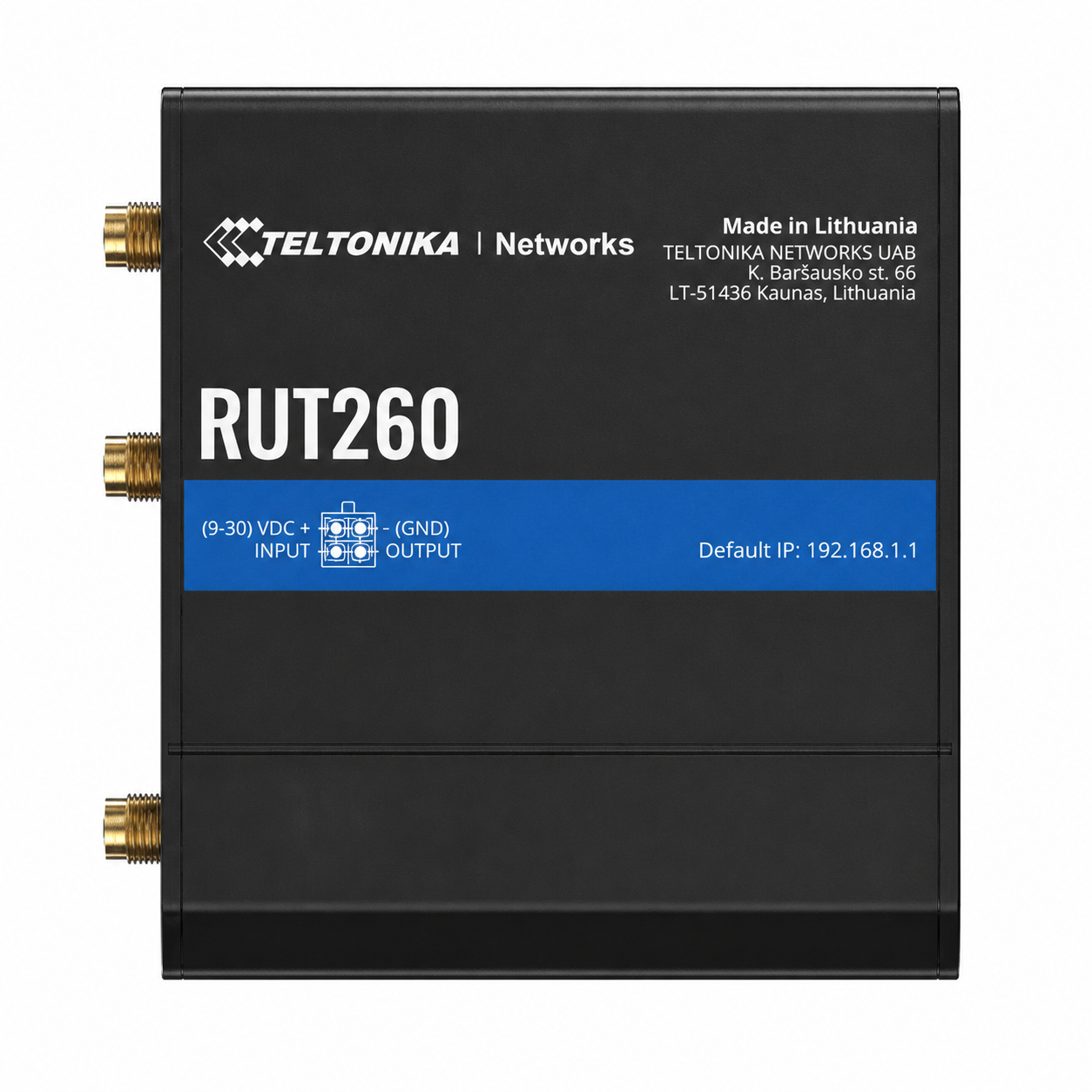 Маршрутизатор сотовый промышленный Teltonika RUT260 с 4G LTE/Wi-Fi 4 Черный (36522476)