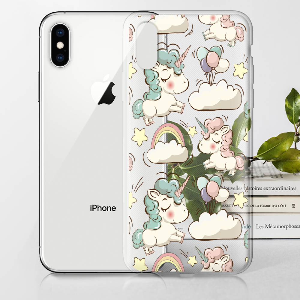 Чехол Boxface iPhone XS Unicorns Прозрачный силикон (35413-cc2-32139) - фото 2