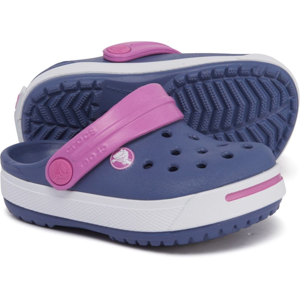 Сабо дитячі для дівчинки Crocs Crocband II Clogs Bijou р. 27/28 Blue/Wild Orchid (5886)
