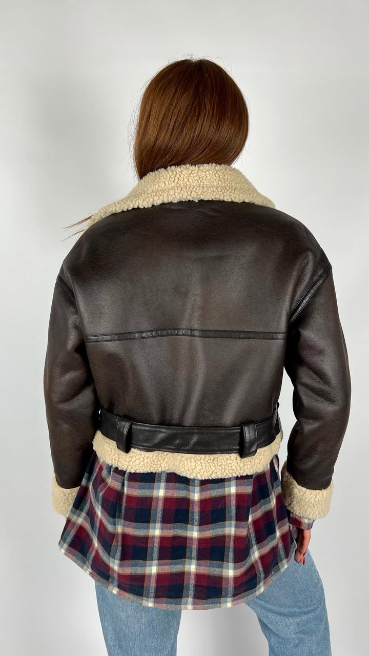 Дублянка жіноча Бренд #265-03 L Коричневий (23918463) - фото 2 Дублянка жіноча Бренд #265-03 L Коричневий (23918463) - фото 2