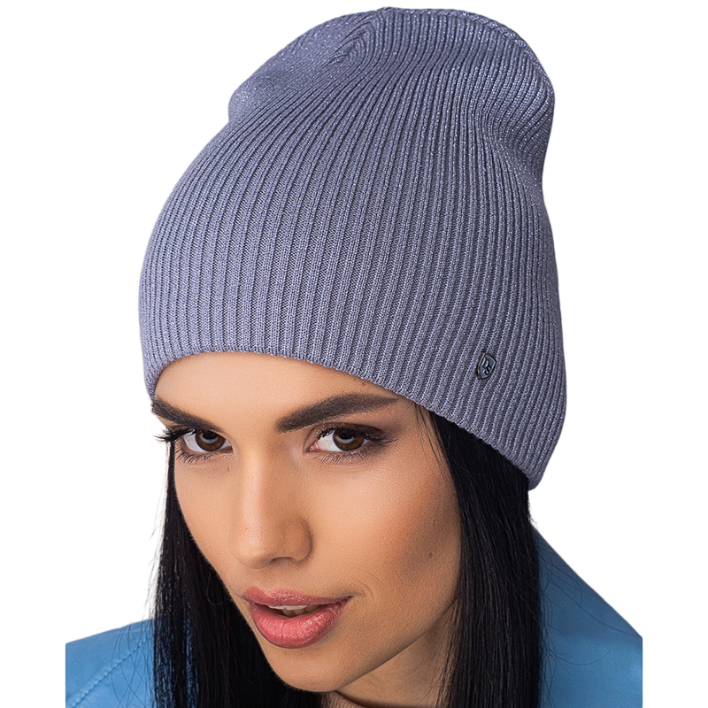 Шапка женская Leks ВЕГАС шерстяная двойная без отворота удлиненная рубчик One size Металлический (121021) - фото 1 Шапка женская Leks ВЕГАС шерстяная двойная без отворота удлиненная рубчик One size Металлический (121021) - фото 1