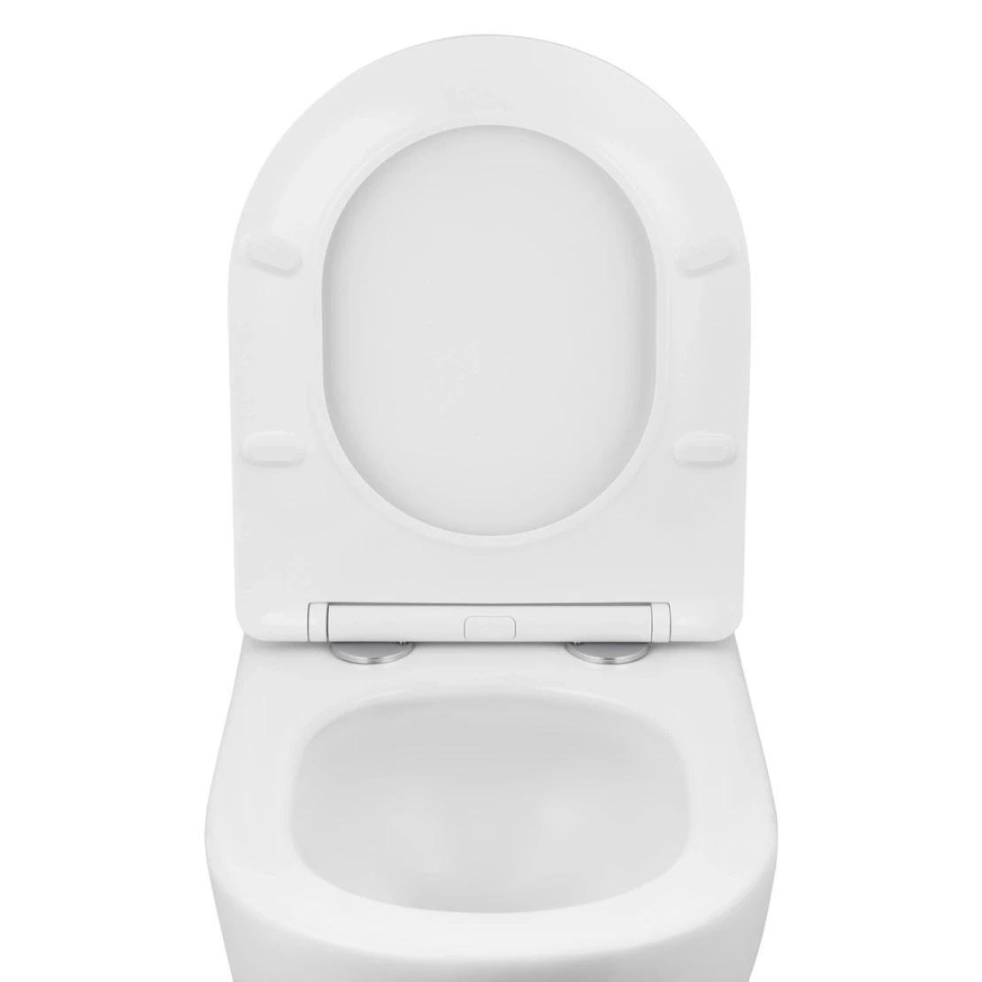 Унитаз подвесной Kroner Harz WHI483632 TORNADO безободочный с сиденьем Slim Duroplast 320х365 мм Белый (KE523629WHIR) - фото 4 Унитаз подвесной Kroner Harz WHI483632 TORNADO безободочный с сиденьем Slim Duroplast 320х365 мм Белый (KE523629WHIR) - фото 4