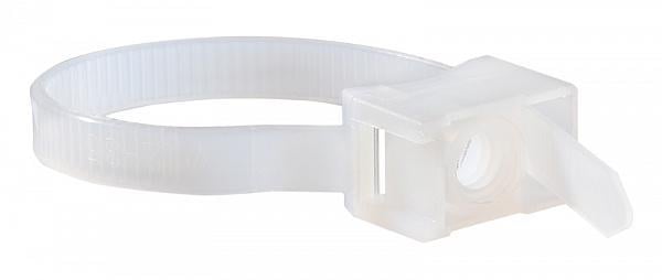 Стяжка-хомут кабельная АСКО-Укрем СHS-165SMT 7,5х165 мм с монтажным отверстием под винт нейлон 6,6 1 шт. Белый (A0150090075)