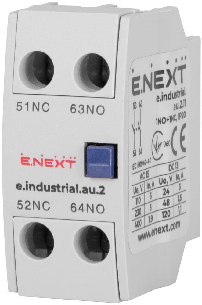 Контакт додатковий E.NEXT e.industrial.au.2.11 1NO+1NC (i0140006)