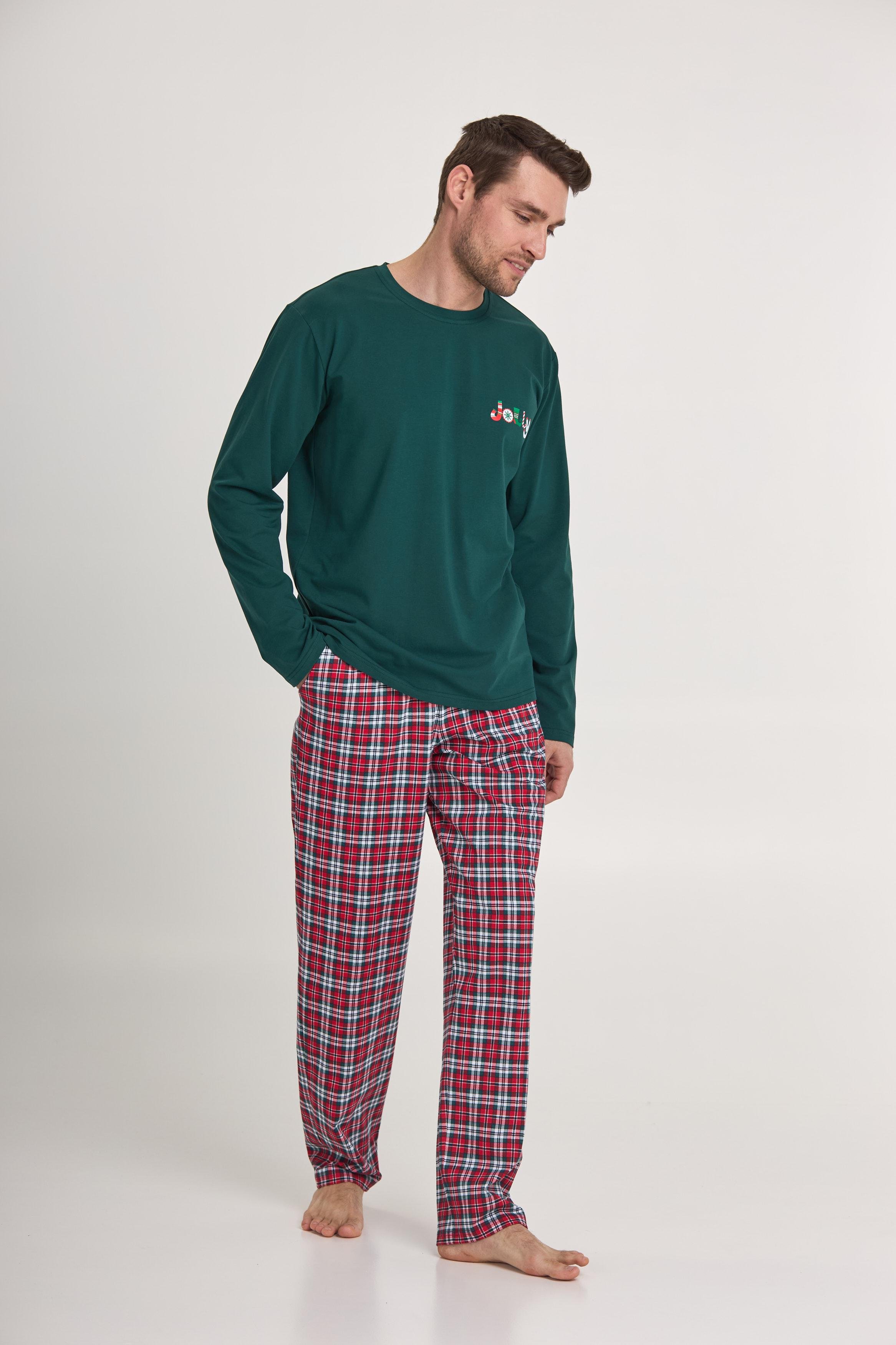 Пижама мужская Ellen Jolly mpk 0180/04/02 L Зеленый/Красный