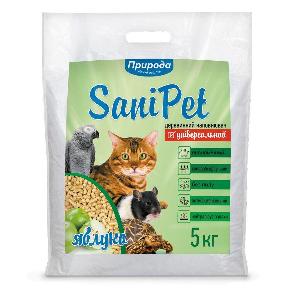 Наповнювач Природа Sani Pet деревний з з ароматомом яблука 5 кг (PR240794) Наповнювач Природа Sani Pet деревний з з ароматомом яблука 5 кг (PR240794)
