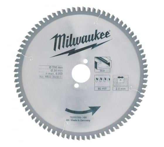 Пильный диск Milwaukee по металлу 216x30x2,8 80Z (4932352841)