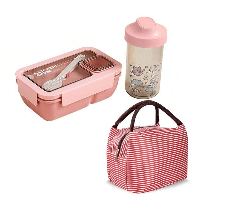 Набір дитячий Ланч-бокс та пляшка для води 1,1/0,5 л Star Рожевий (406843)