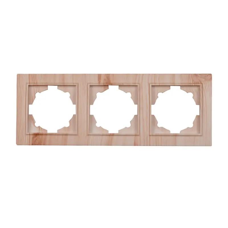 Рамка ElectroHouse 3-местная Enzo Светлое дерево (EH-2202-WW)
