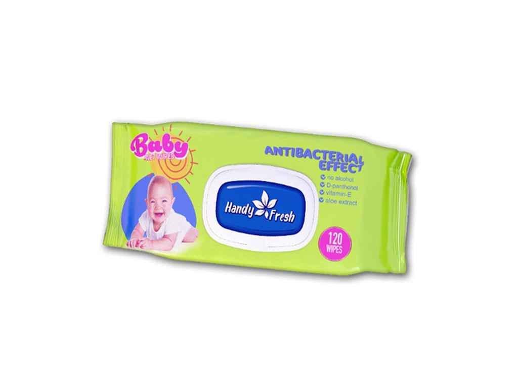 Вологі серветки для дітей Handy Fresh клапан Baby Antibac 120 шт. (899522)
