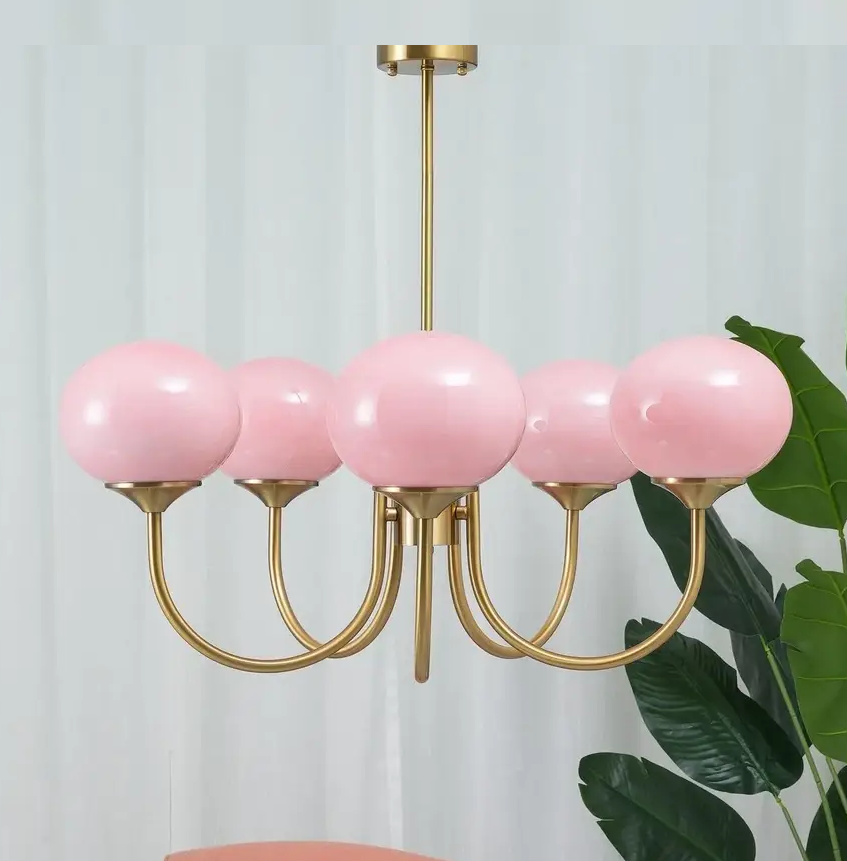 Люстра светодиодная Облако 5018 на 5 плафонов Золотистый