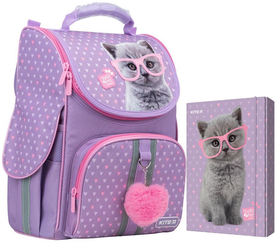 Рюкзак школьный каркасный/папка для тетрадей Kite Education Studio Pets (202413)