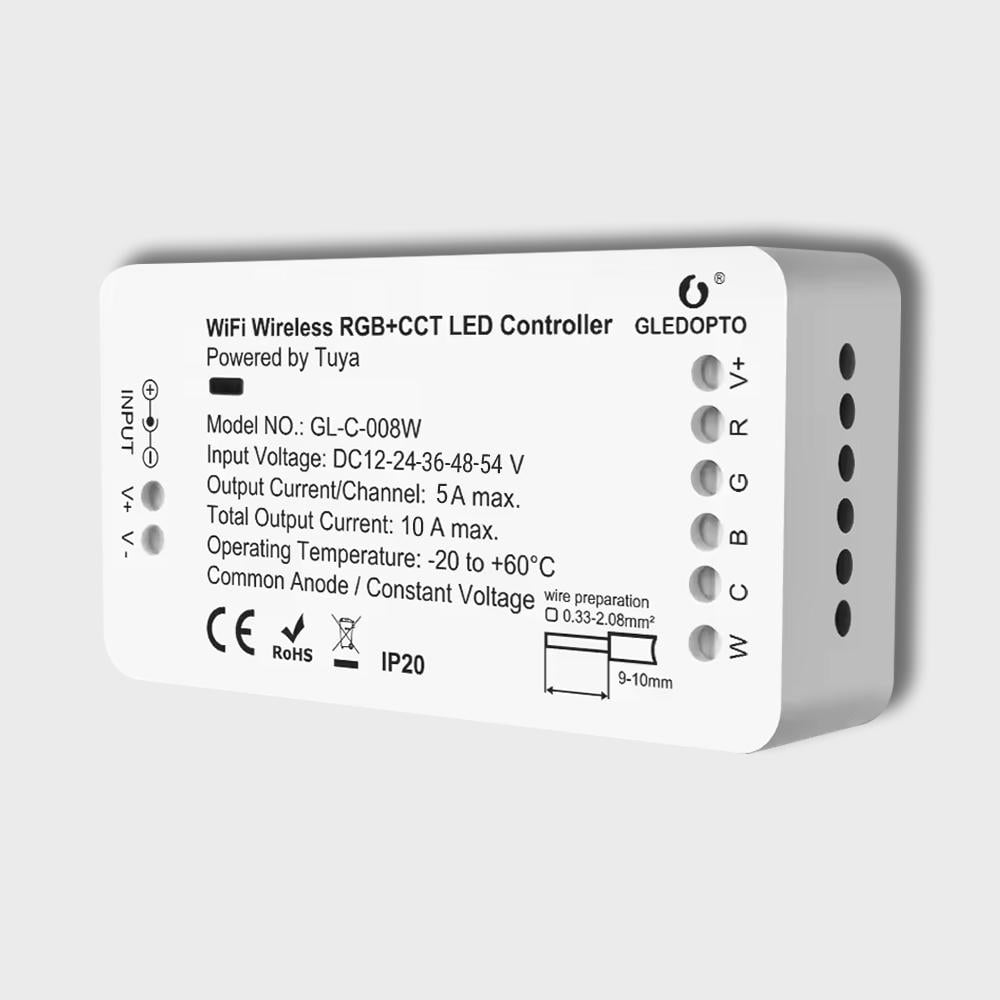 Светодиодный контроллер Tuya Smart Wi-Fi RGB/CCT Gledopto (GL-C-008W)