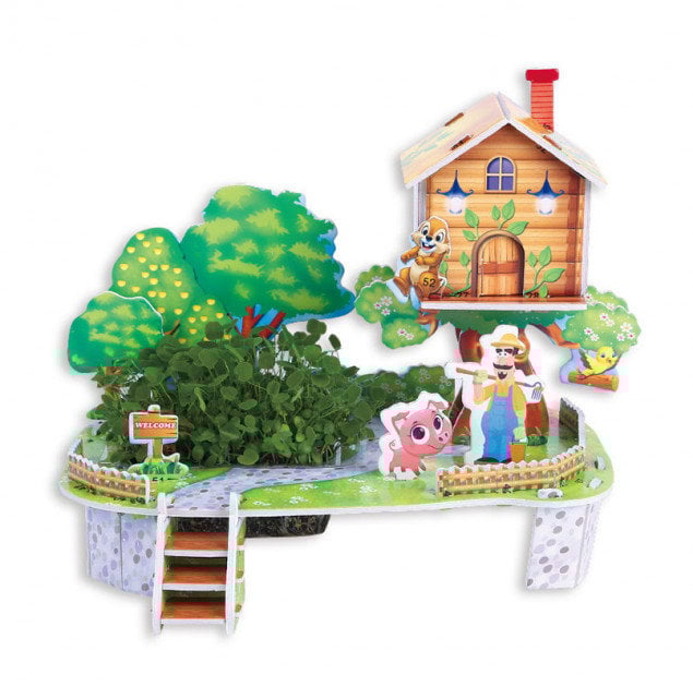 3D Пазл Mini Zilipoo Мой урожайный сад с живым растением (M-006)
