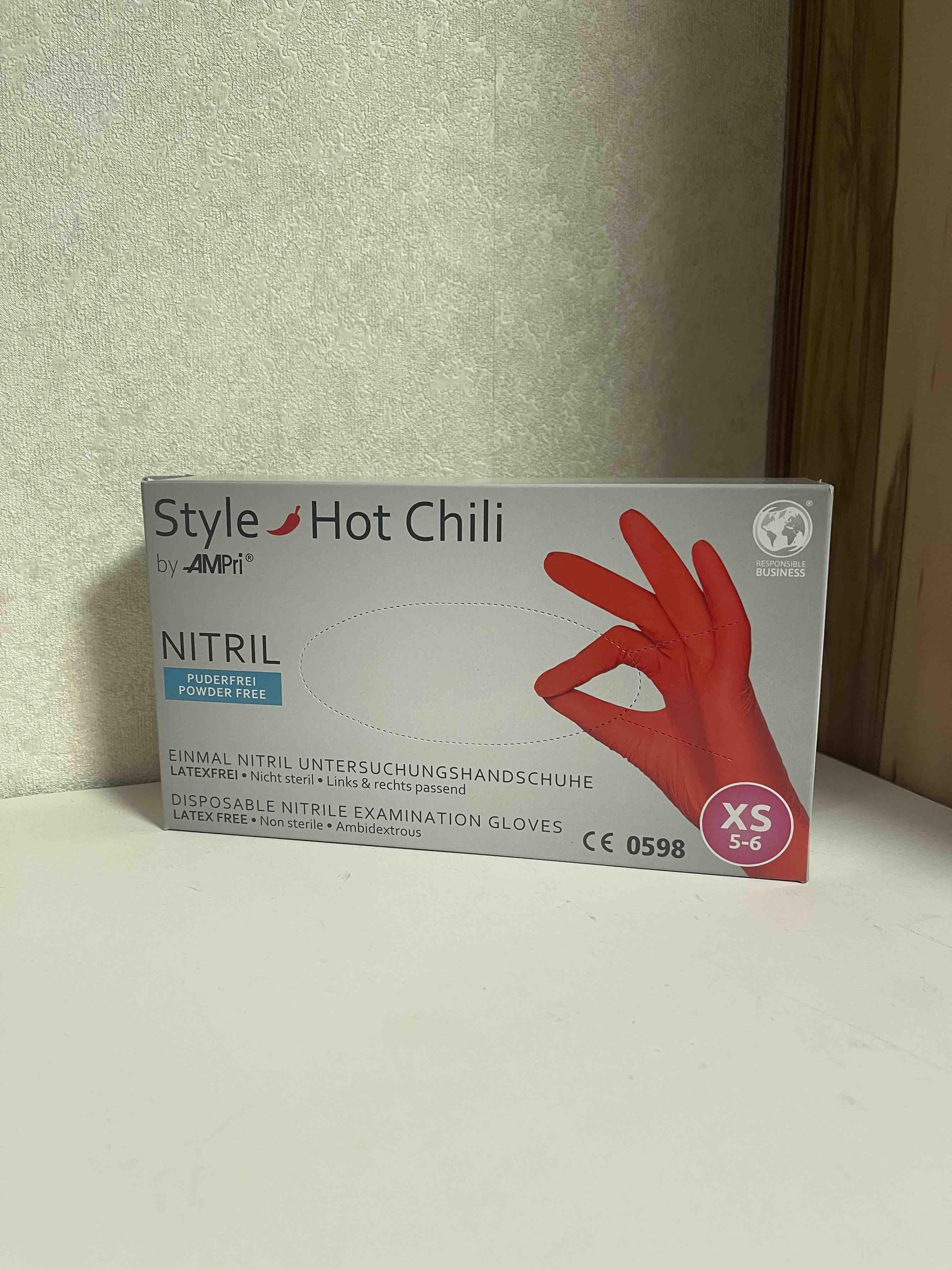 Перчатки нитриловые AMPri Style Hot Chili XS 100 шт. (28164032)