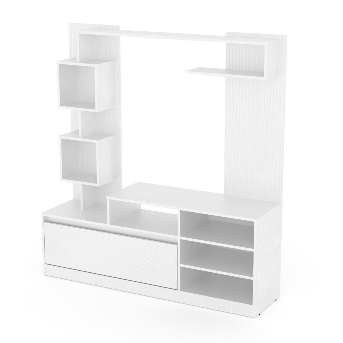 Стенка для гостиной МеблиКо Милана 150х39х160 см Альба/Белый (k-1452-2)