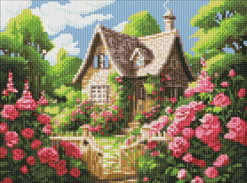 Алмазная мозаика Ideyka Уютный домик 30x40 см (Id-AMO8141)
