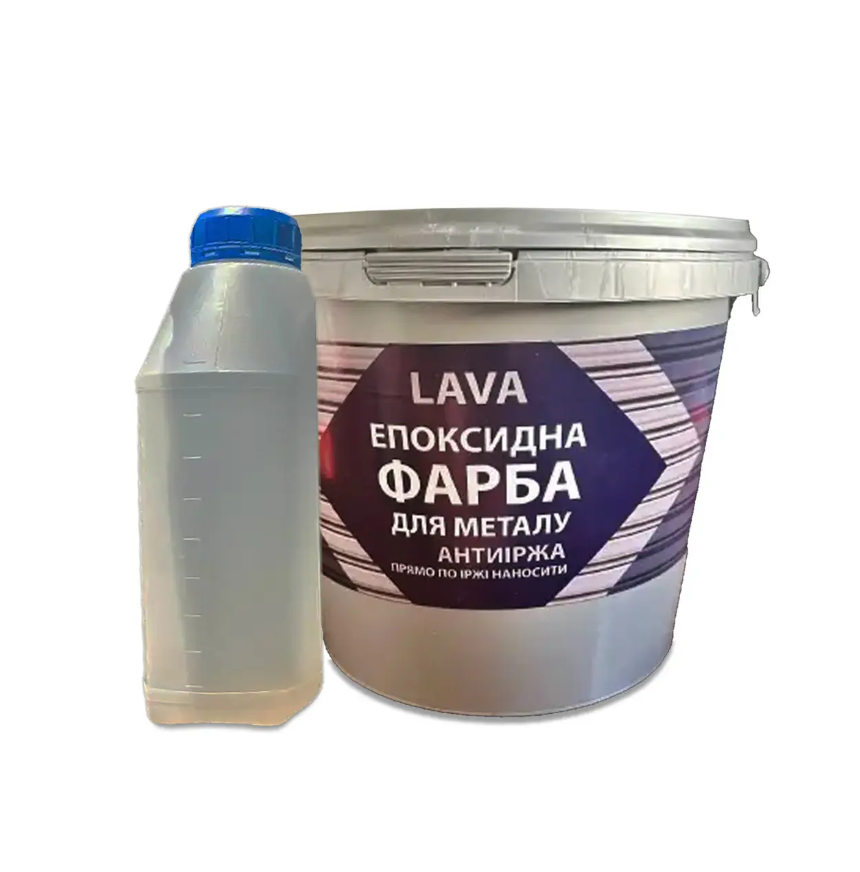 Краска эпоксидная для металла Plastall Lava 4,5 кг RAL 7012 Черный (MG-Epoxy-7041)