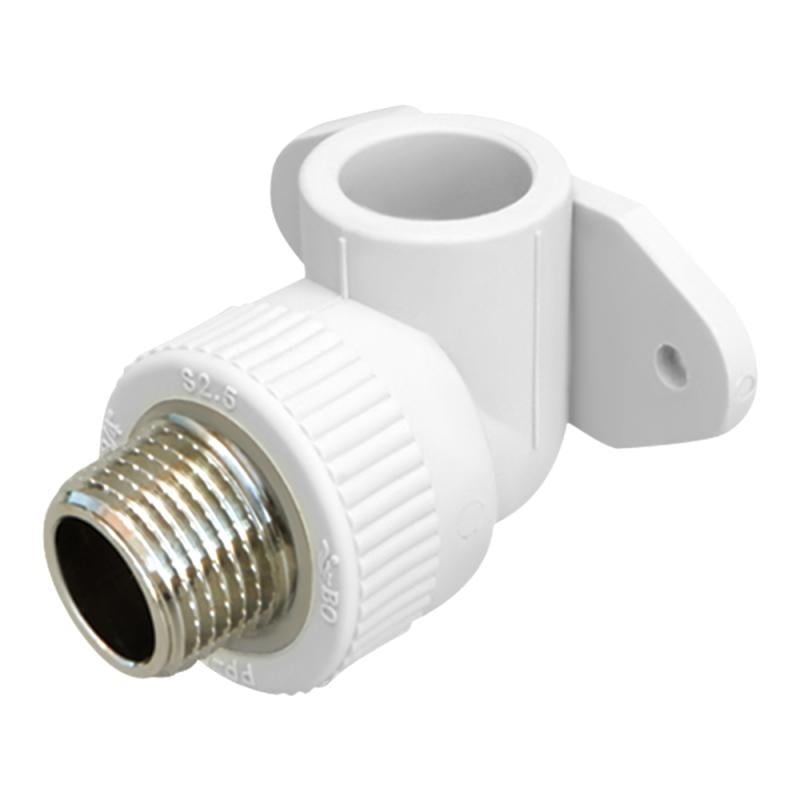 Уголок настенный с креплением Blue Ocean PPR НР 20 мм х 1/2" 90° Белый (SD00042182)