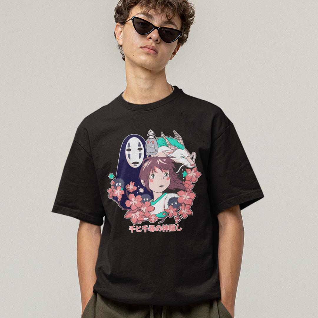 Футболка унисекс Spirited Away All Craracters XL Черный (0000009673)