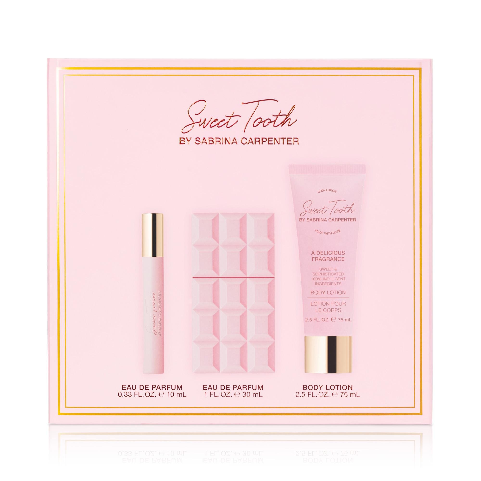Парфумерний набір Sabrina Carpenter Sweet Tooth вода для жінок 30 мл і 10 мл і лосьйон для тіла 75 мл (679783) - фото 2 Парфумерний набір Sabrina Carpenter Sweet Tooth вода для жінок 30 мл і 10 мл і лосьйон для тіла 75 мл (679783) - фото 2