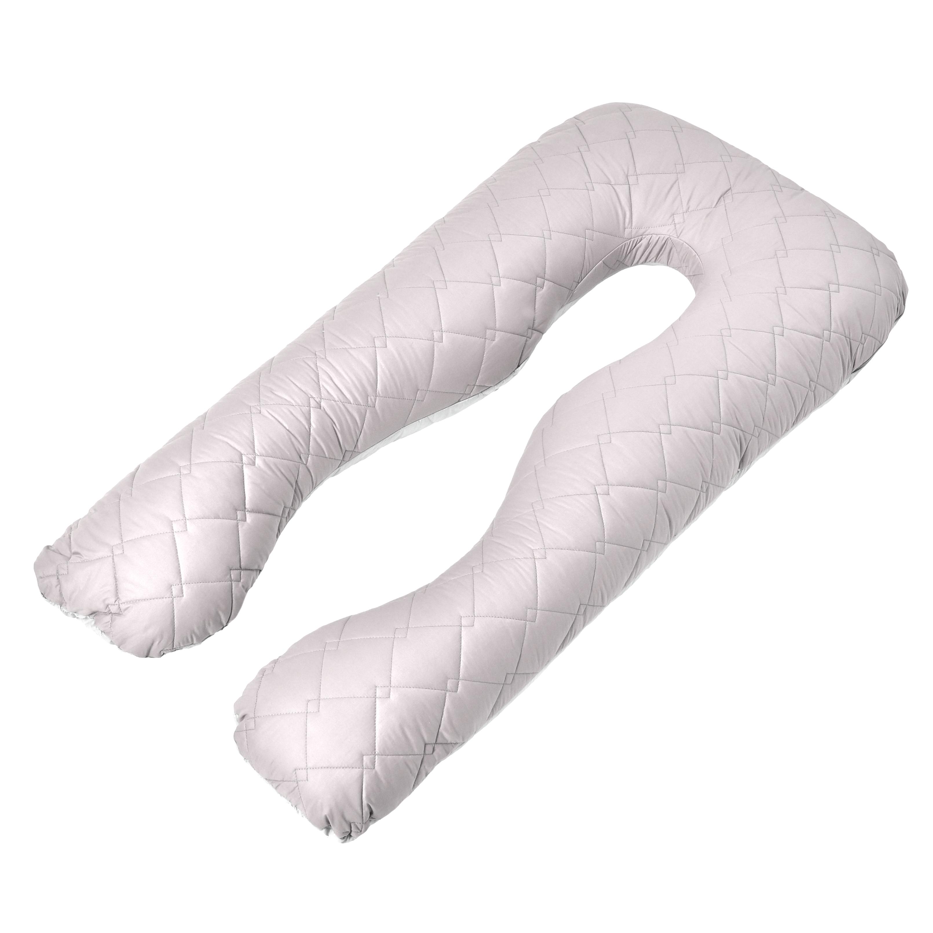 Подушка IDEIA U-shape для вагітних і реабілітації з стьобаною наволочкою на блискавці Світло-сірий/Білий Подушка IDEIA U-shape для вагітних і реабілітації з стьобаною наволочкою на блискавці Світло-сірий/Білий