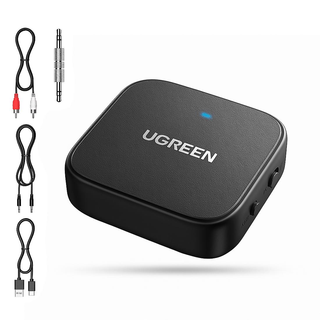 Приемник-передатчик аудио с аккумулятором UGREEN CM667 Bluetooth Audio Receiver/Transmitter Black (35223)
