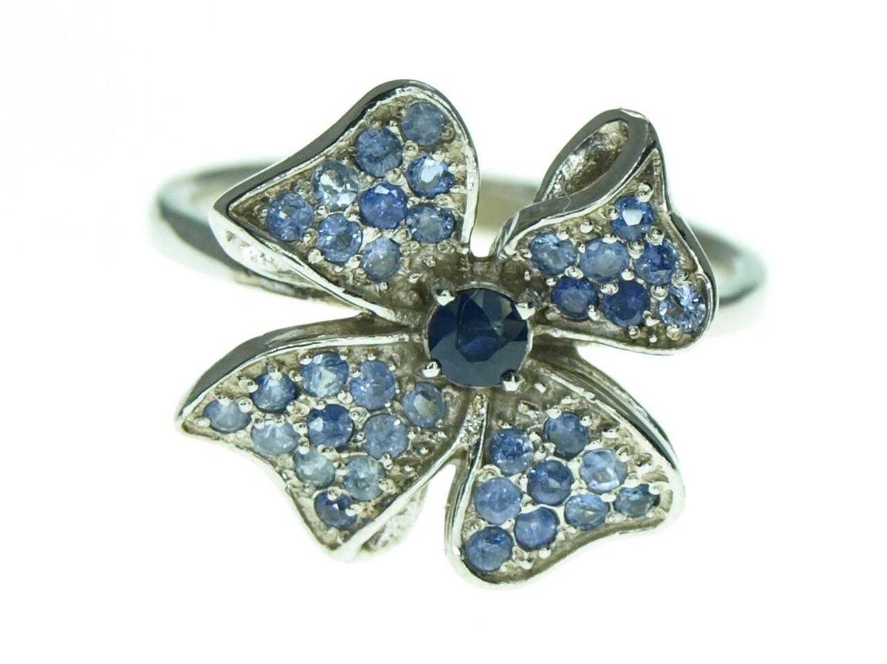 Кольцо серебряное с сапфиром р. 16 (2101600146)