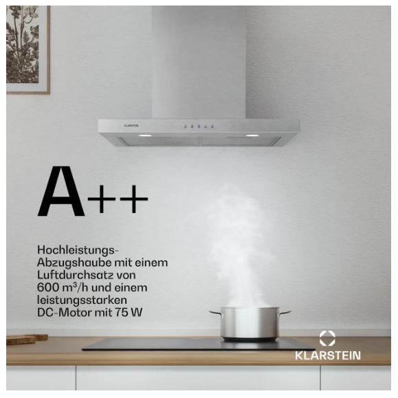 Витяжка для кухні KLARSTEIN Limelight з підсвічуванням 60 см 600 м3/год 75 Вт (10034976) - фото 3