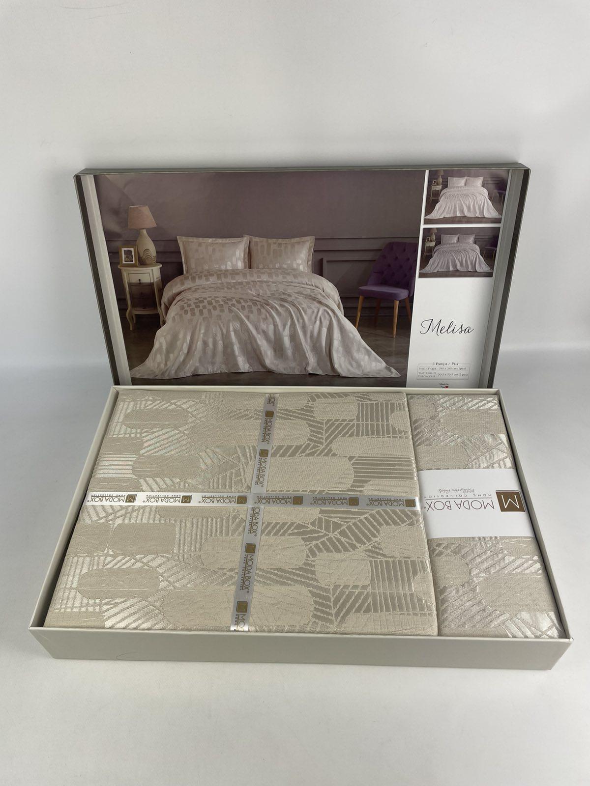 Покривало Moda Box Melisa 240х260 см с наволочками Bej (CN37446)
