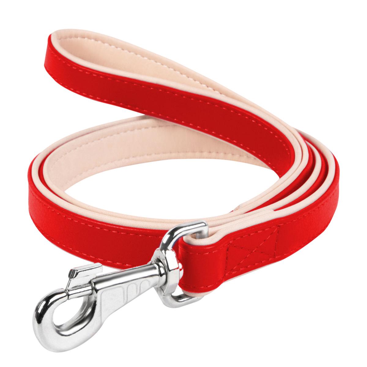 Поводок Collar brilliance двойной 25 мм 122 см Красный