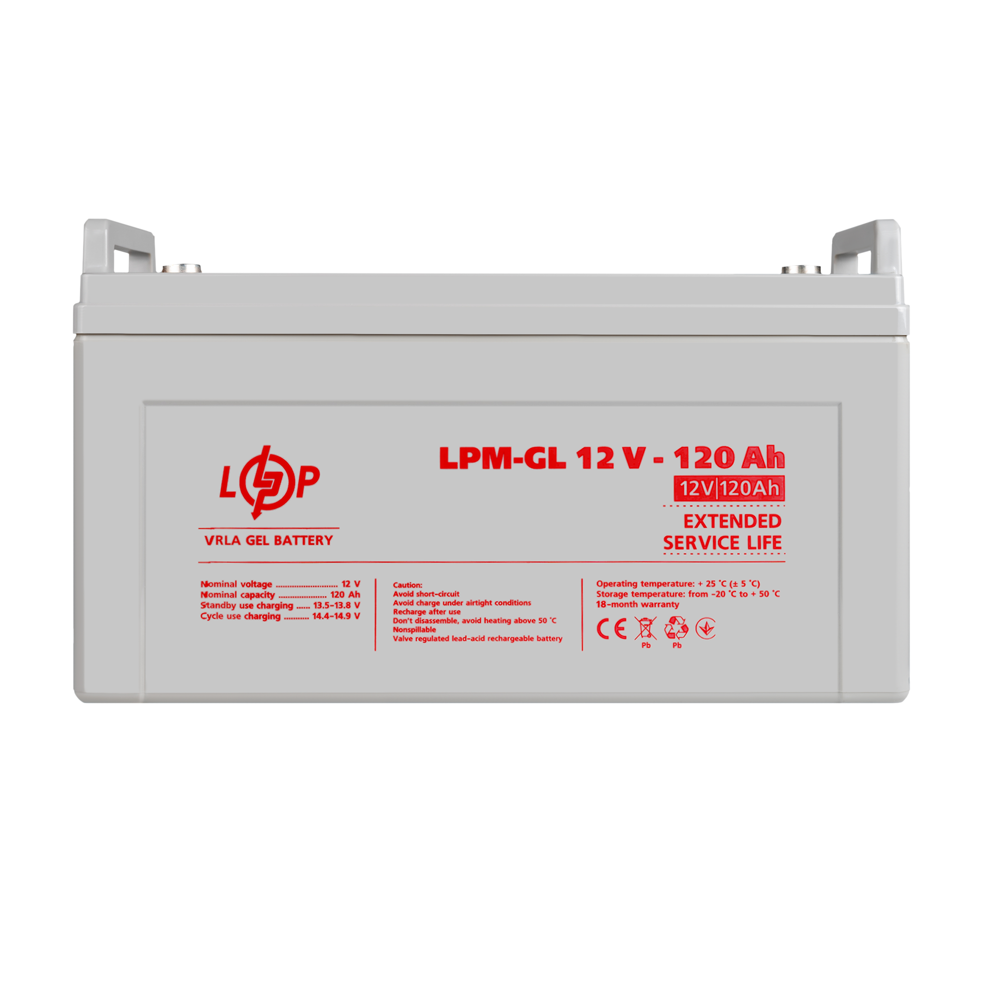 Аккумулятор гелевый LPM-GL 12V-120 Ah
