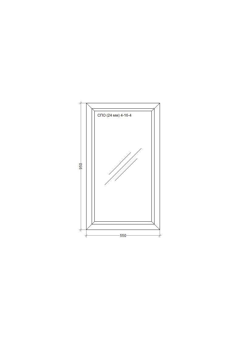 Окно металопластиковое WDS Miroplast глухое 550х950 мм (M.0.24.55.95 ) - фото 2 Окно металопластиковое WDS Miroplast глухое 550х950 мм (M.0.24.55.95 ) - фото 2