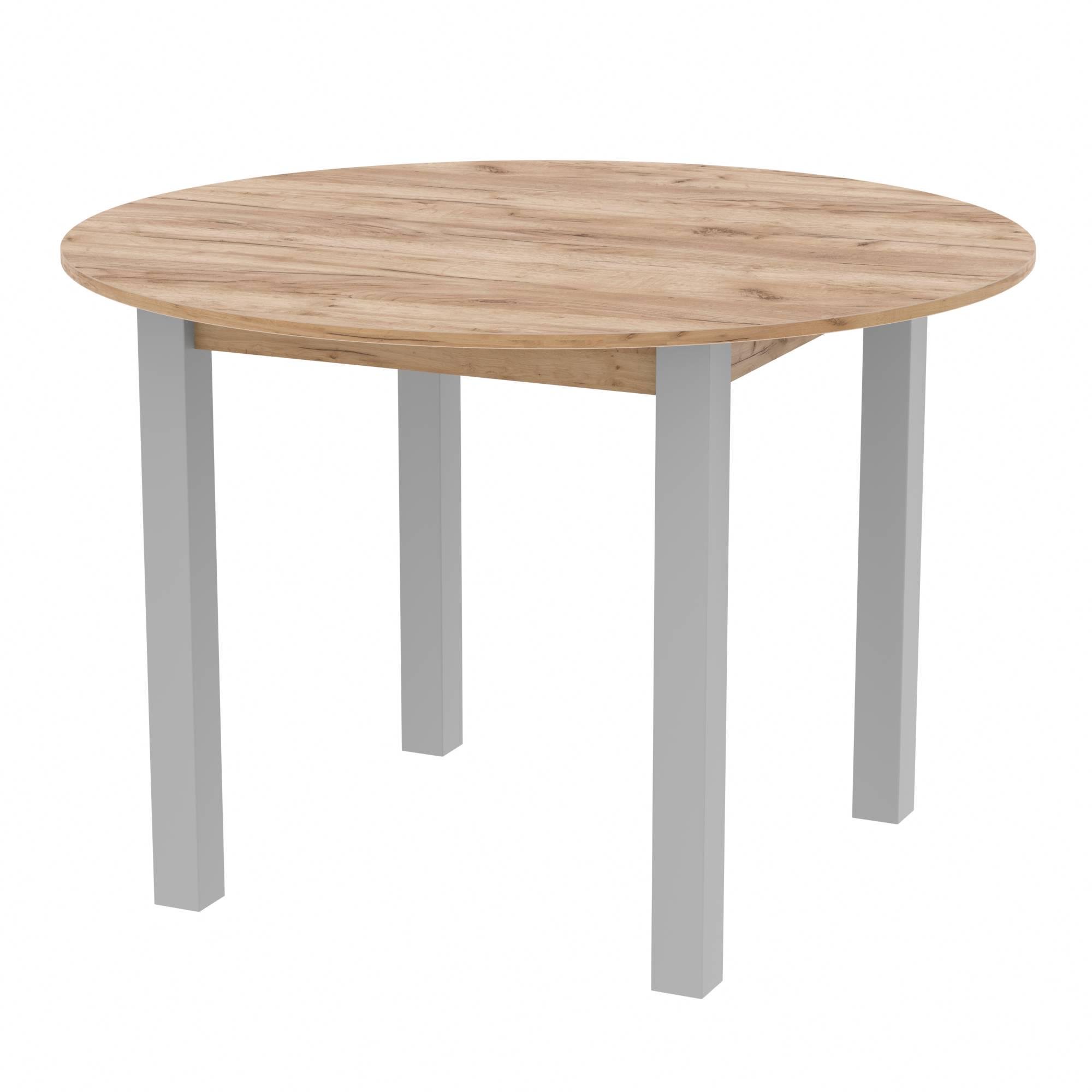 Стол обеденный круглый Неман ЭЛЬ Дуб крафт золотой/Сірий (LIQ-710555)