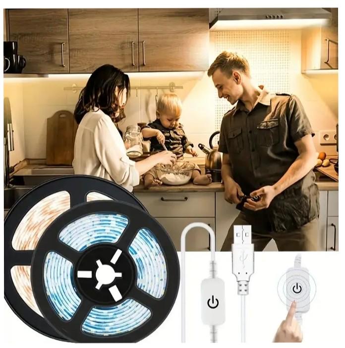 Светодиодная лента USB 5 м 2835-300LED USB 5В с димером Белый теплый (No1261430) - фото 5 Светодиодная лента USB 5 м 2835-300LED USB 5В с димером Белый теплый (No1261430) - фото 5