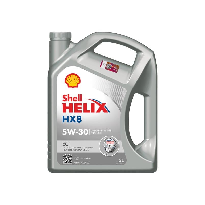 Моторное масло SHELL Helix HX8 ECT 5W-30 5 л - фото 1 Моторное масло SHELL Helix HX8 ECT 5W-30 5 л - фото 1