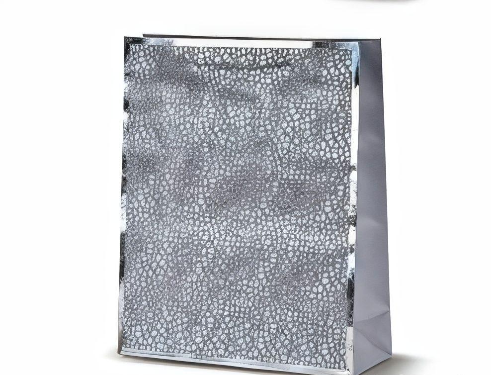 Подарочный пакет Stenson S Drops бумажный 18х23х8 см Серый (R33063-S)