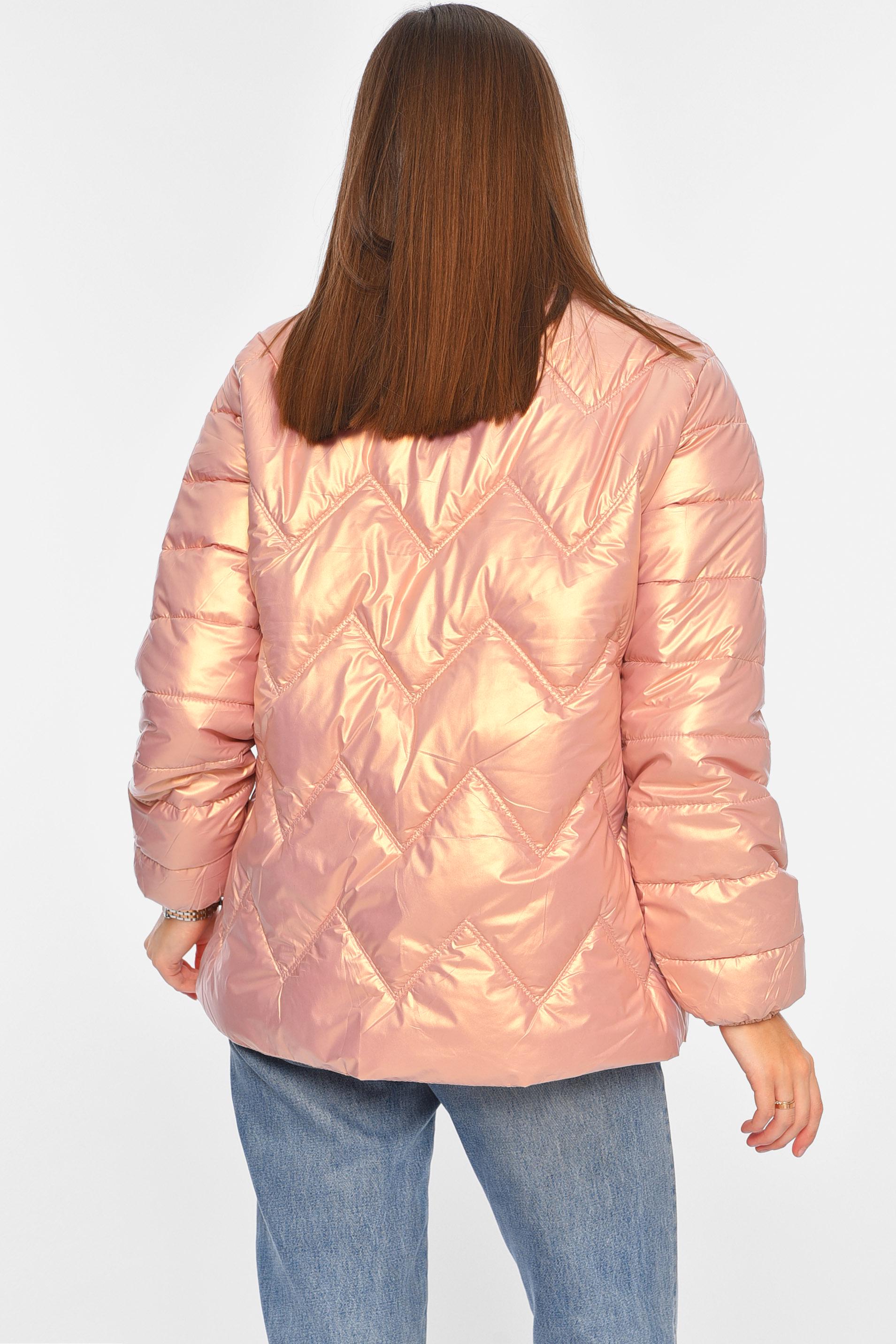 Куртка женская демисезонная M Персиковый (195991) - фото 3 Куртка женская демисезонная M Персиковый (195991) - фото 3