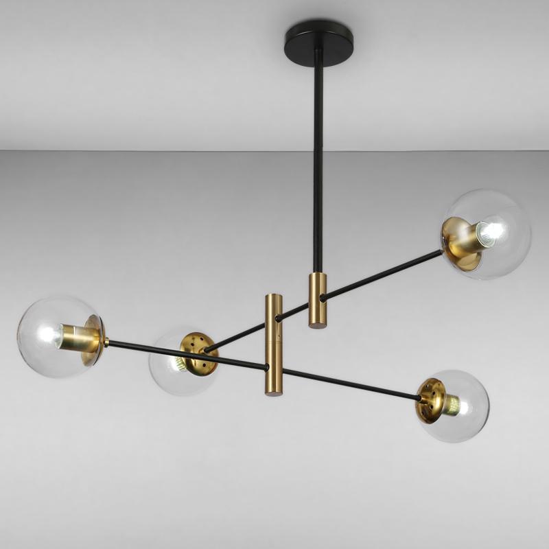 Люстра-молекула підвісна Light House LS-17093-4 Чорний (16299)