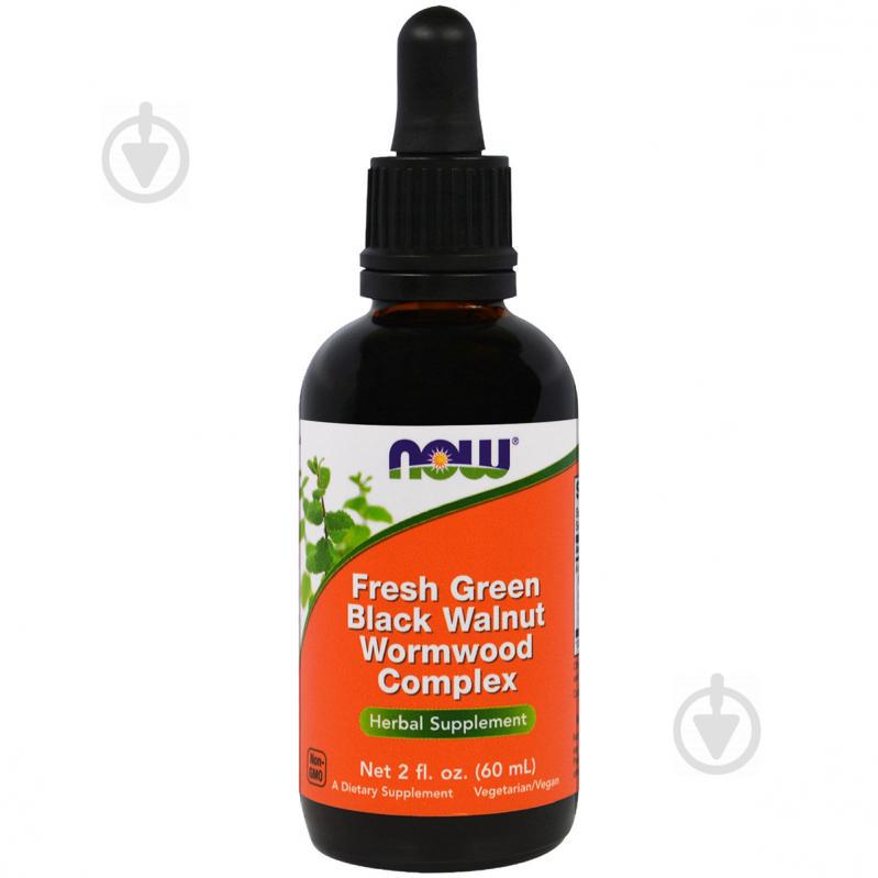 Комплекс Чорний Грецький Горіх та Полин Black Walnut Wormwood Complex Now Foods 60 мл