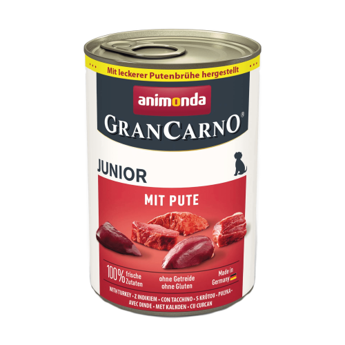 Корм вологий для цуценят Animonda GranCarno Junior Turkey з індичкою 400 г Корм вологий для цуценят Animonda GranCarno Junior Turkey з індичкою 400 г