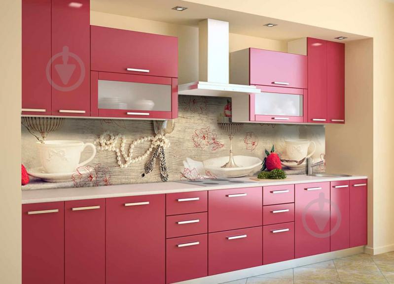 Скинали на кухню Zatarga «Фарфор» 600х3000 мм виниловая 3Д наклейка кухонный фартук самоклеящаяся Z180708/2