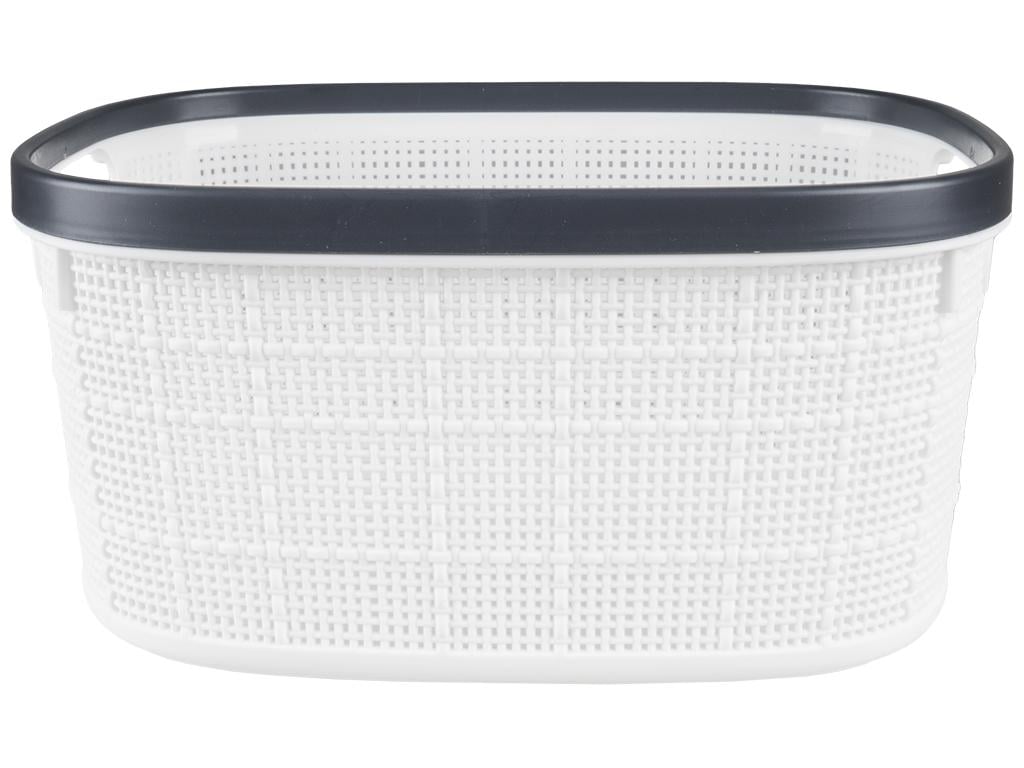 Корзина-плетенка с ручками 24,5х17,5х12 см Белый (MMS-TD00912)