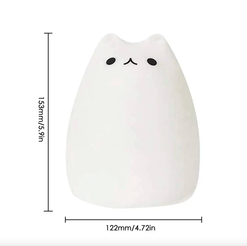 Ночник силиконовый детский Котик 7 режимов - фото 4