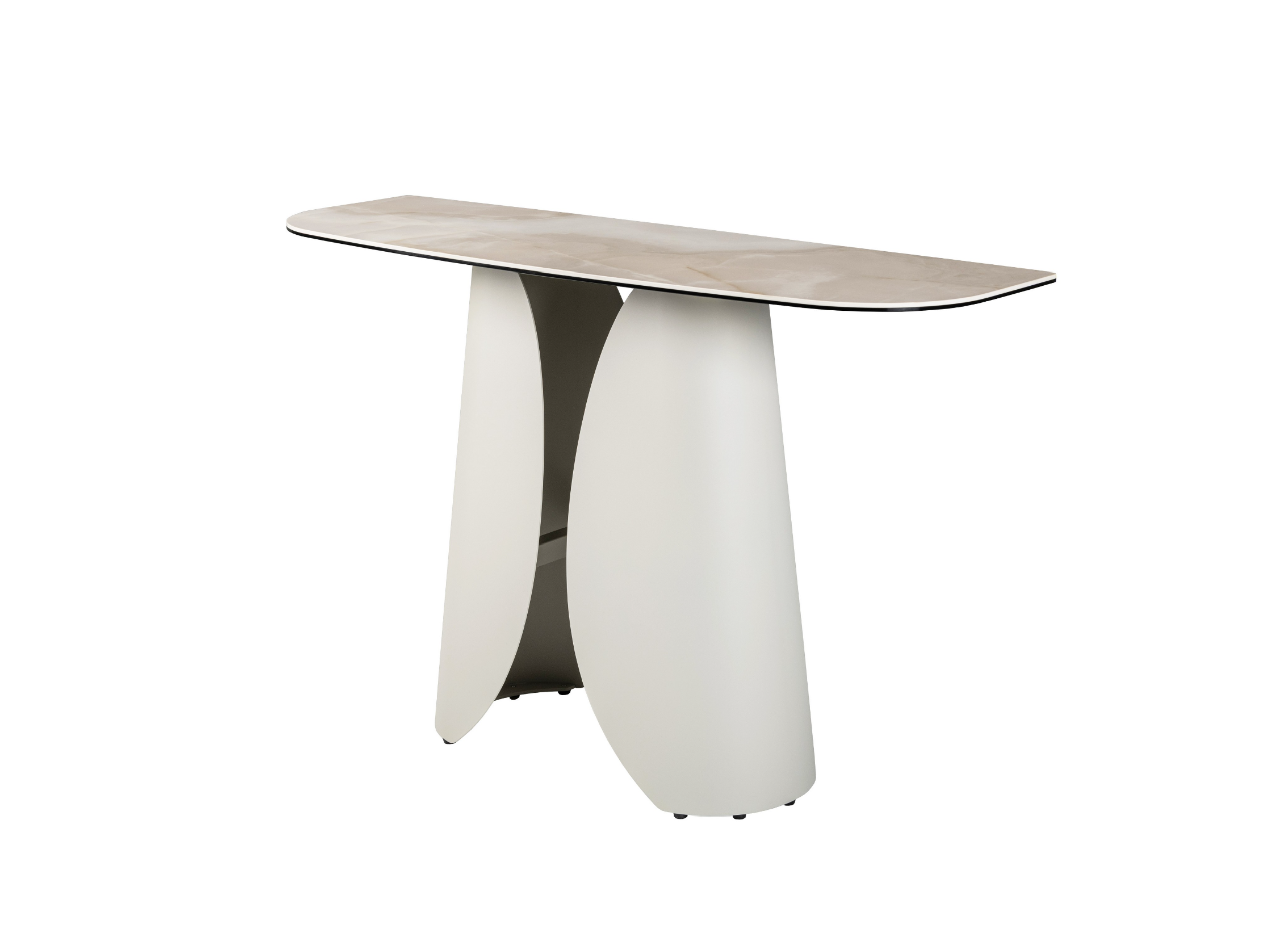 Консоль Лунарио Vetro 1200х400х760 мм Айвори оникс/Айвори