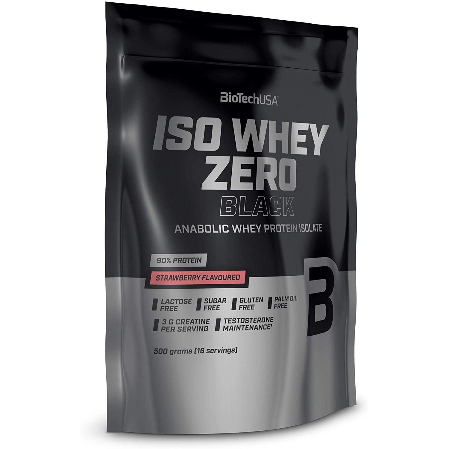 Протеин BioTeсh Iso Whey Zero Black 500 г Клубника Протеин BioTeсh Iso Whey Zero Black 500 г Клубника